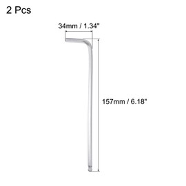 sourcing map Pack of 2 Ball Head Hex Key L Shaped Long Arm CR-V Repair Tool SAE Replacement 3/16 Inch