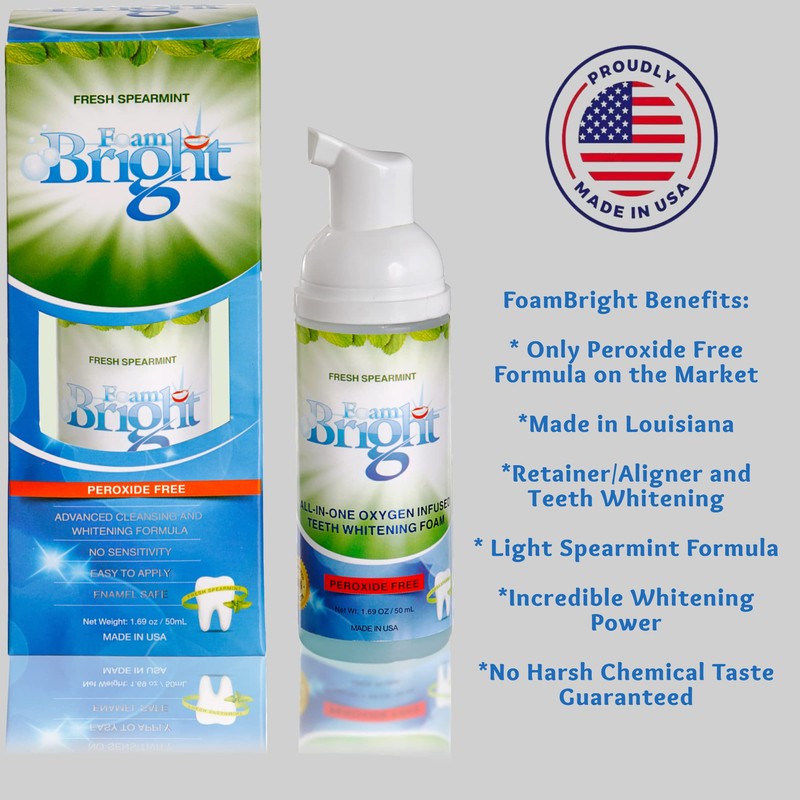 Retainer Cleaner & Aligner Cleaner FoamBright, Great for Invisalign, Teeth
