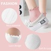 OHREN 4 Pairs of Ruffle Cotton Socks Women's Soft, Comfortable,