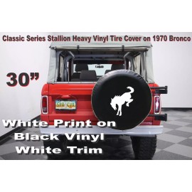 SpareCover Classic Stallion 30" SpareCover brand US-Made for Bronco Heavy Vinyl Tire Cover