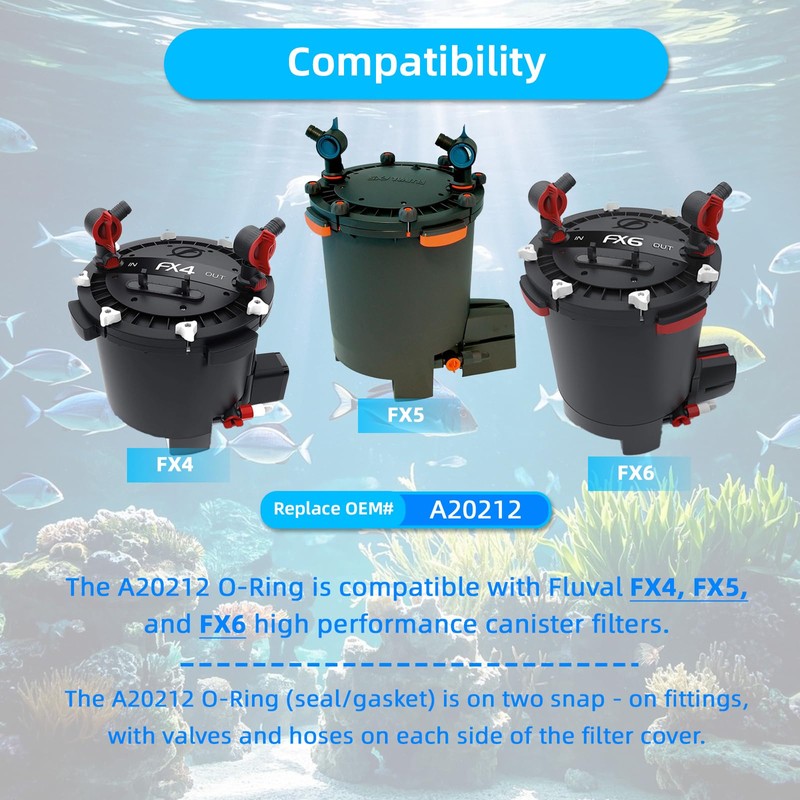 A20212 A-20212 O-Ring, Compatible with Fluval FX4, FX5, FX6 High-Performance