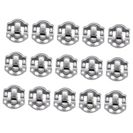 Operitacx 1set Luggage Buckle Hinges Glasses Case Clasps Boxes with Lids Tin Ring Holder Necklace Antique Case Lock Vintage Case Buckle Vintage Hook Lock Panel Lock Silver Iron 50pcs