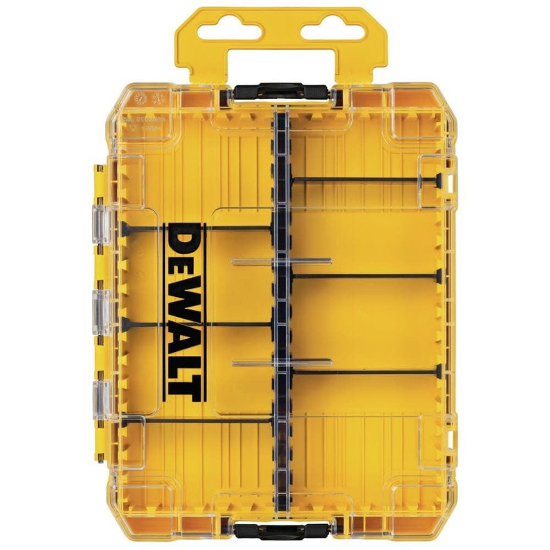 DEWALT Tool Box, Tough Case Organizer, Medium, 8-Compartments, for Small