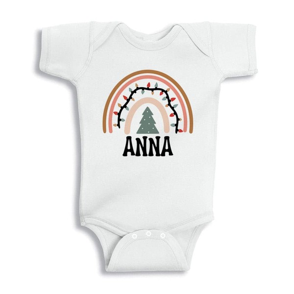 Christmas Rainbow Anna Baby Infant One Piece Bodysuit 6 Months