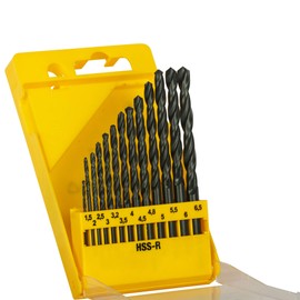 DEWALT DT5912 HSS-R - DIN 338 Jobber Drill Bit Set (13 Pieces), Yellow