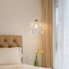 JXJYHL Brass Vintage Glass Pendant Light Crystal Pendant Lights Kitchen