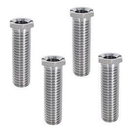 4 Pieces E 45 mm Hollow Screw Sink Stainless Steel Drain Strainer Screw, Hollow Screw for Strainer Basket Valve, Sink Basket Screw Kitchen Strainer Basket Screws Hollow Screw for Valve Drains Sink