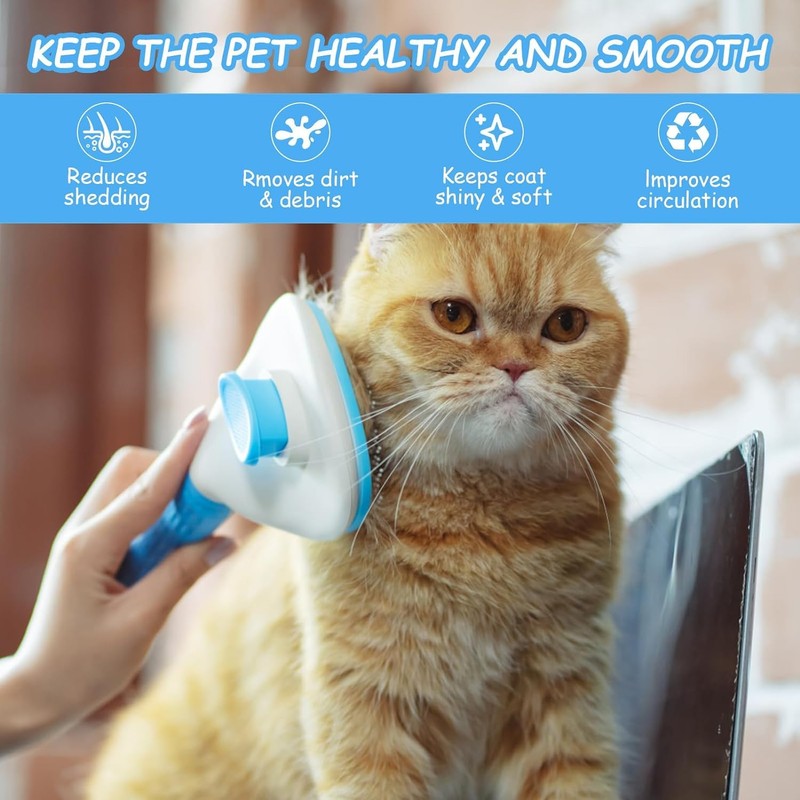 Self-Cleaning Slicker Brush Comb,Self-cleaning Slicker Brush Clean Pet Brush,Pet Grooming