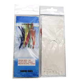 6 Packs Sabiki Rigs Lures Bait Rigs, Glow Fishing Beads High Carbon Hooks for Freshwater/Saltwater