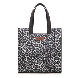 Wrangler Leopard Print Western Style Top-Handle Handbag for Women, Fashion Tote Purse Black WG296-8900BK