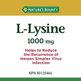 Nature's Bounty L-Lysine - 1000 mg - 60 Tablets