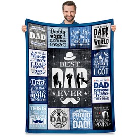 Keeinow Dad Gifts, Dad Birthday Gifts, Dad Gifts from Daughter Son, Gifts for Dad Who Wants Nothing, for Dad, Best Dad Ever Gifts, Gifts for Dad Christmas Ideas Throw Blanket 60"x50"
