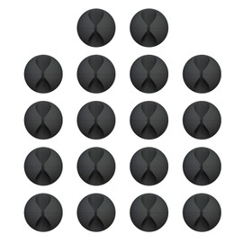 Znben 18 Pack Mini Cable Clips, Znben Cord Organizer Holder Adhesive Cord Management Charger Wire Holder Clips for Desk, Home, Office, Car, Cubicle, Nightstand Black