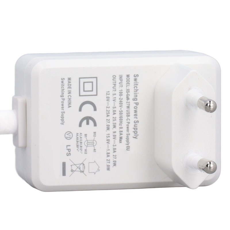 for Pi 5 Power Supply 5.1V 5A 27W PD USB