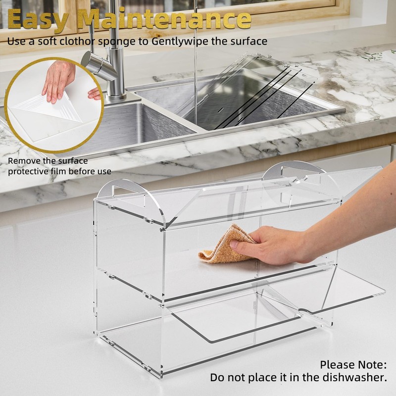 Cityjoy Cupcake Display Case with Handle – 19x 9.5x 11.8″