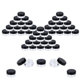 Houseables Houseables Sample Containers, Sample Jars, Lip Balm Containers, 3 Gram, 50 PK, Cosmetic Containers, Makeup Containers, Small Powder Container, Small Cosmetic Jars, Tiny Containers with Lids, BPA Free