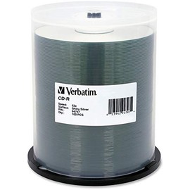 Verbatim CD-R 700MB 52X DataLifePlus Shiny Silver Silk Screen Printable - 100pk Spindle