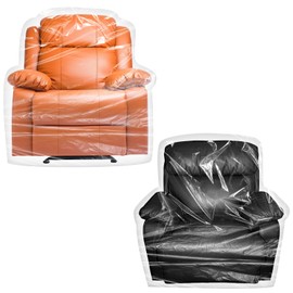 UNIFAMILY Furniture Coverings Made of Plastic Materials, Plastic Chair Covers Protectors 35 x 43 x65IN, 2PCS Waterproof Recliner Cover, Clear Armchair Covers Dustproof, Heavy Duty Coverings