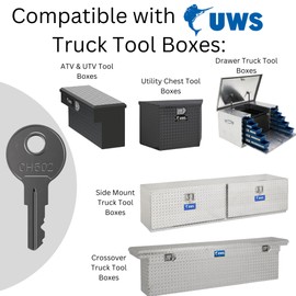 CH502 Replacement Key for Truck Tool Boxes and Paddle Handle Tool Boxes Marked CH-502-1 Robby’s Cloud Keychain Included - Key Style May Vary (4 Pack)