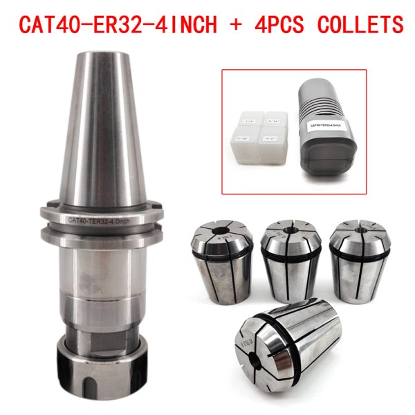OCASAMI CAT40-ER32 Floating Tap Tool Holder w/4x Collet Chuck Kit