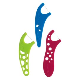 GUM Crayola Kids Flossers with Fluoride - Designed for Little Hands - Fun Grape Flavor - Easy to Use Kids Floss Picks for Children Ages 3+, 40ct (6pk)