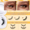 QUEWEL Magnetic Lashes Natural Look, Reusable Magnetic Eyelashes kit with