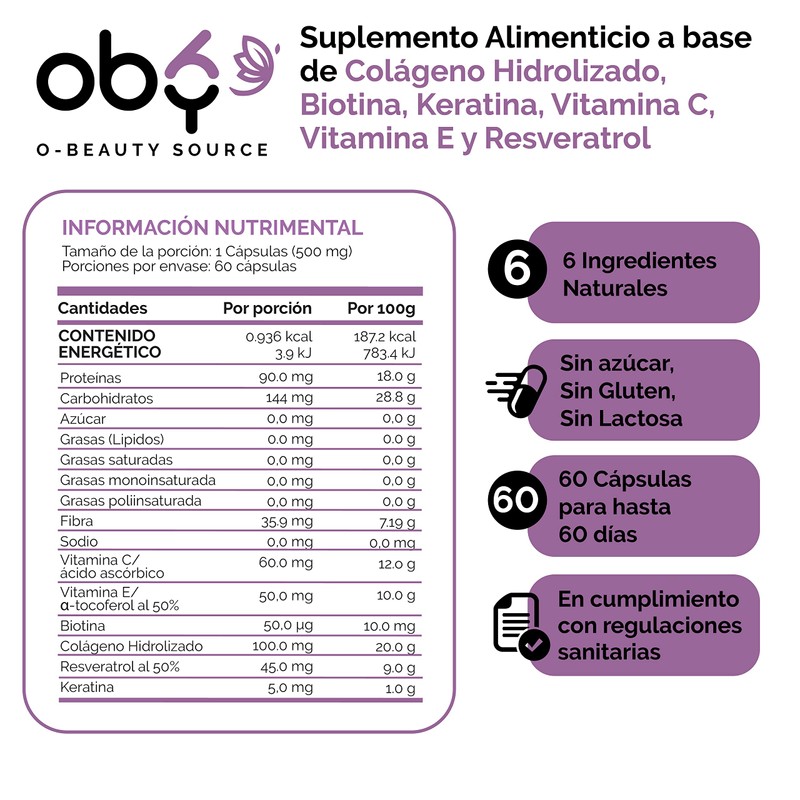 Vitaminas Cabello Mujer, capsulas con Biotina, Colágeno, Keratina, Vitamina E,