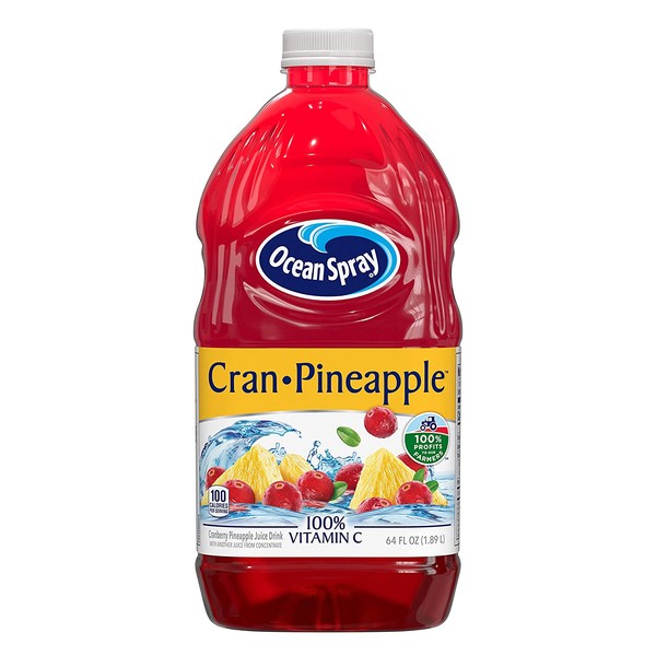 Ocean Spray Cran-Pineapple Juice Bottle, 64 Ounce (Pack of 8)