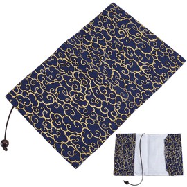 craspire A6 Book Cover, 6 Ring Binder, Organizer Cloth with Rope, Black Clouds, Washable Book Protection Fabric for Notebook Book Lovers, Novels, Diary, Textbooks, Cover, Diary Decor