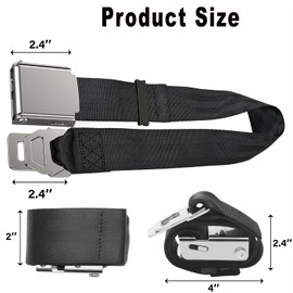 BEANPRECOY 2 in 1 Airplane Seat Belt Extender, Adjustable 7-32" Airplane Seatbelt Extender - FITS ALL Airlines Bring You a Comfortable Trip