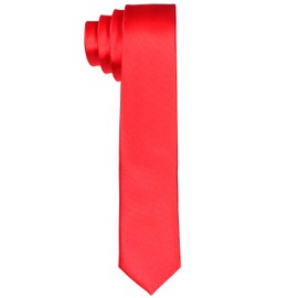 DonDon men's slim tie, 5 cm, plain, matt, shiny and striped. -