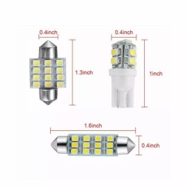 donwell For Subaru 40pcs LED Interior Lights Bulbs Kit Car Trunk Dome License Plate Lamp