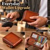 Men's Genuine Leather Zipper Wallet – Compact Short Wallet with