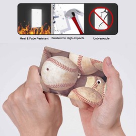 Moslion Baseball Blank Device Wall Plate Vintage Sport Game Balls Switch Plug Protector Outlet Covers Home Decor Bathroom Kitchen