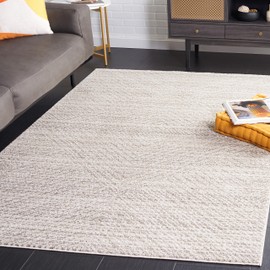 Safavieh Jade Collection Area Rug - 6'7" Square, Beige & Ivory, Geometric Design, Ideal for High Traffic Areas in Living Room, Bedroom, Dining Room (JAD101B-7SQ)