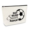 Soccer Gifts for Girls Women Makeup Bag Soccer Coach Team