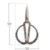 Antique Style Heirloom Craft Embroidery Scissors w/Decorative Cast Handles, Delicate