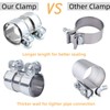 Exhaust Clamp Stainless Steel Pipe Connector Diameter 50 55 60