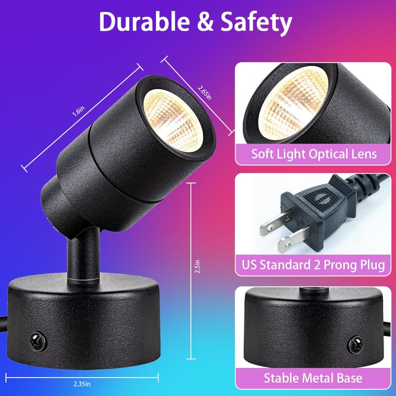 EAGLOD 7W RGBW Color Changing Up Lights Indoor with Remote