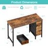 Lufeiya 47 inch Computer Desk with 4 Drawers, Writing Work