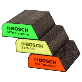 Bosch Professional 3-piece Sanding Sponge S470 Best for Profile Set (wood, plastic and metal, 69 x 97 x 26 mm, accessories for hand sanding)