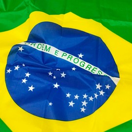 [COUNTRY] Flag, Flag 90 cm x 150 cm, Large Flag with Pole Loop and Laces for Fastening, Light Flag, Flag for Sports, Football, Buildings (Brazil 2 Units)