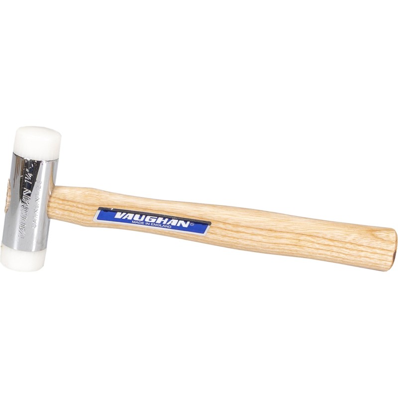 VAUGHAN Nylon Face Hammer, Chrome Plated Zinc Alloy Head, 1