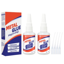 Metal Glue, Super Metal Repair Glue, Metal to Metal Glue,Instant Adhesive for Bonding Metal,Aluminum Alloy, Metal Tube,Plastic,Ceramic,Rubber and DIY Crafts(2×25g）