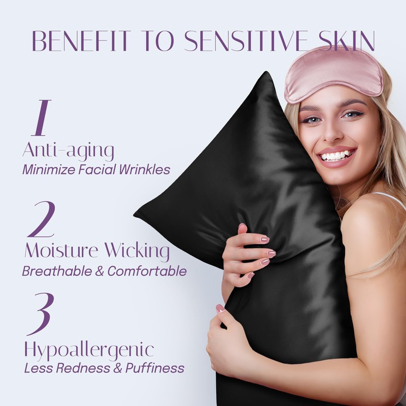 OLESILK Silk Cushion Cover Hair and Skin Care with Hidden