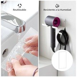 LSXD Cinta Doble Cara Extrafuerte, 3 Rollos 5M Nano Tape con Tijera, Adhesivos Doble Cara Transparente, Reutilizable y Lavable, Ideal para Pared, Coci