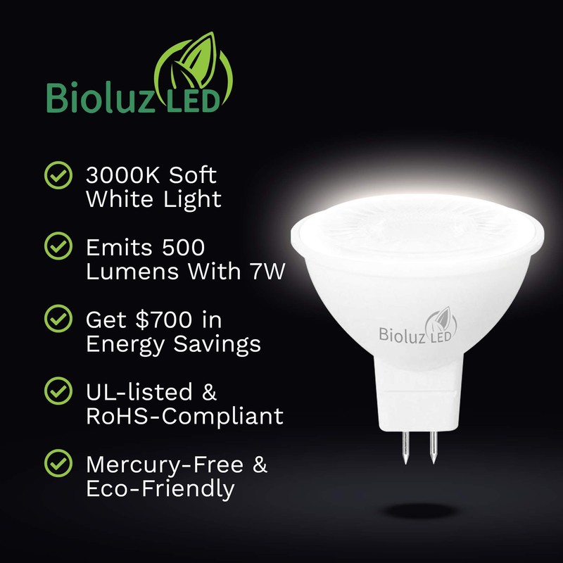Bioluz LED Light Bulb - MR16 LED Bulb, 7W LED