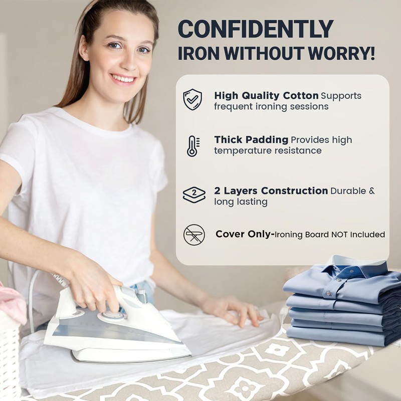 UniSimp Small Ironing Board Cover and Pad 12"x32" Small Iron