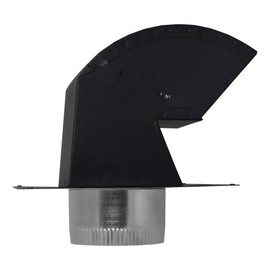 Imperial VT0568 6-Inch R2 Premium Roof Vent Cap with Collar, Black