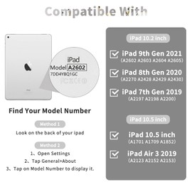 FUWANG Keyboard Case for iPad 9th 8th 7th Generation 10.2 inch, Detachable 7 Colors Backlit for iPad 9th Generation Case with Keyboard, Keyboard Case for iPad Pro 10.5"/Air 3rd Gen, with Pencil Holder